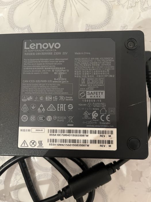 блок питания от lenovo legion + сумка для ноутбука