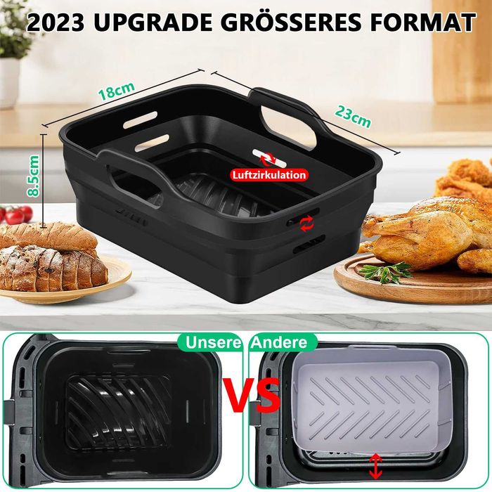 Комплект аксесоари за еър фрайър Airfryer тава мъфини шишчета 3 вида