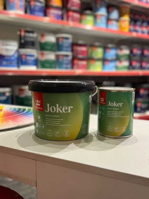 Матовая краска для Интерьера (Стены и потолки) Финская краска Joker