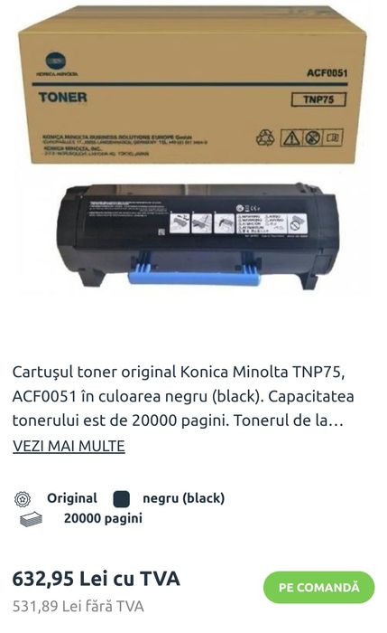 Toner Cartus Original KONIKA MINOLTA TNP75 ACF0051
