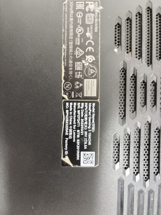 Игровой ноутбук Lenova RTX 3050Ti