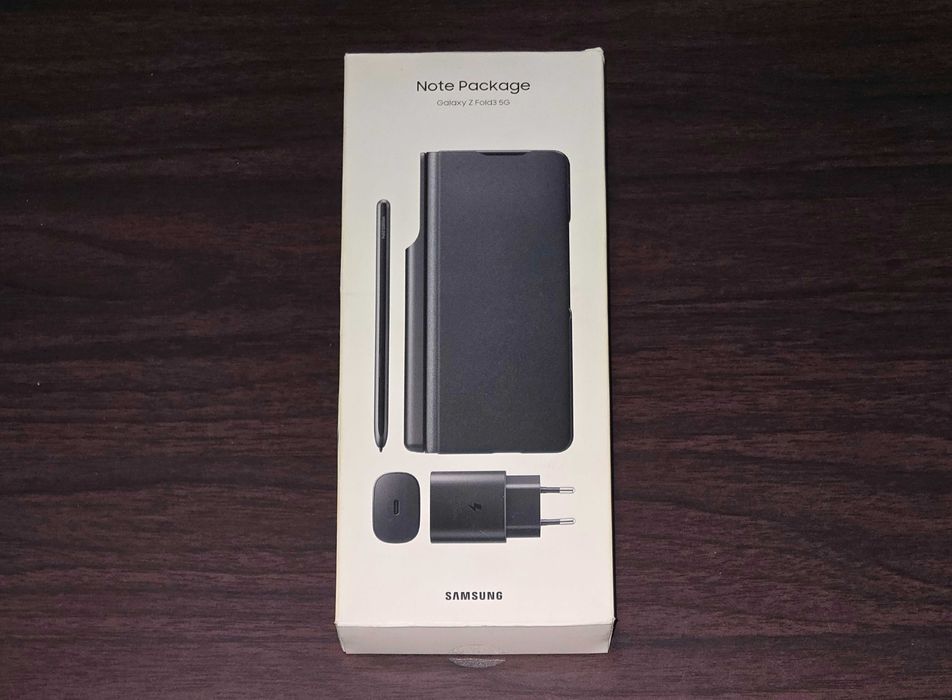 Pachet husa flip smart cu S Pen si incarcator 25W original Samsung Note Package Galaxy Z Fold 3 5G