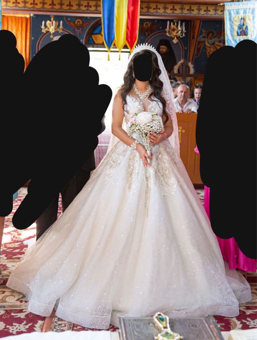 Rochie de mireasă tip prințesă, mărimea S-M
