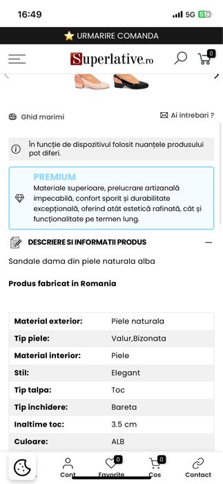 Pantofi - piele naturala - Noi