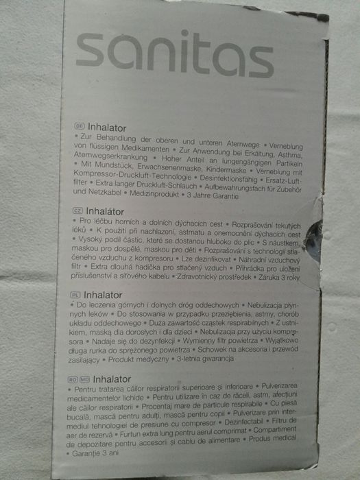 Nebulizator/ inhalator copii adulti Sanitas SIH21/2, nou