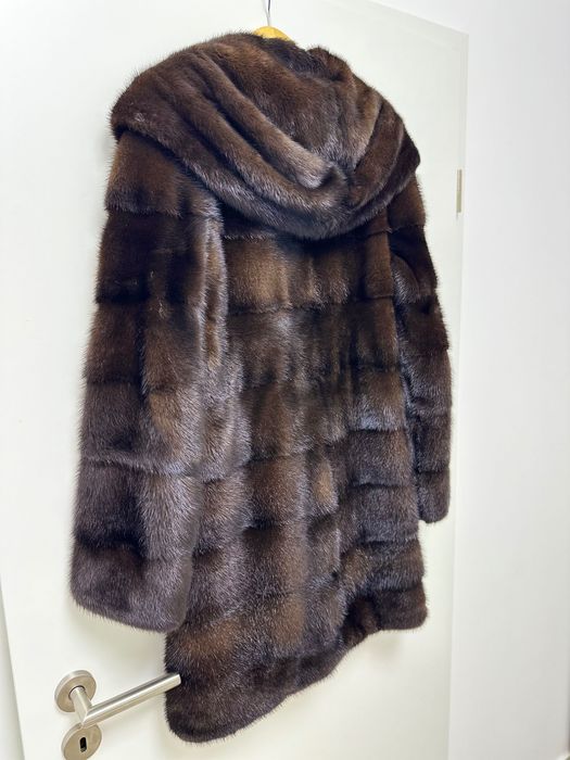 blana de nurca naturala maro