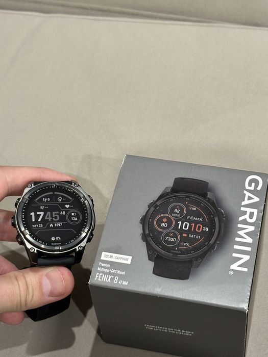Часовник - Garmin Fenix 8 - 47mm - Saphire - Solar.