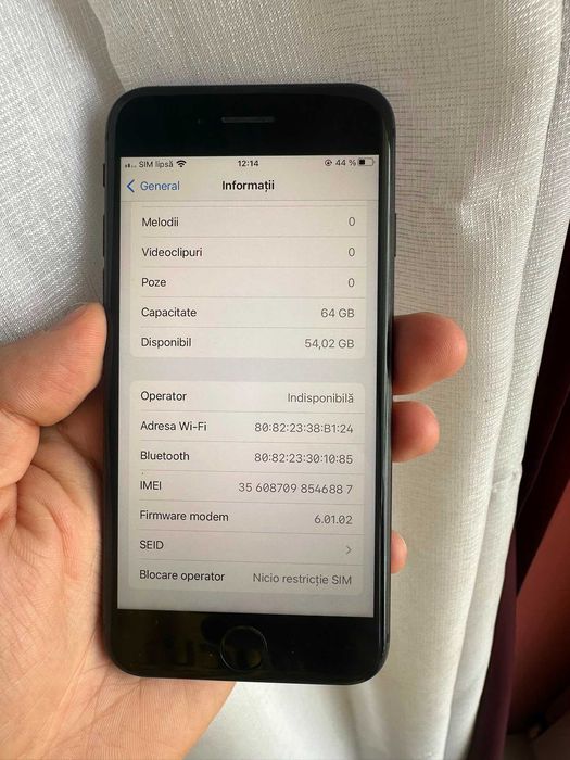 Iphone 8 64 GB Negru Baterie 100% Impecabil