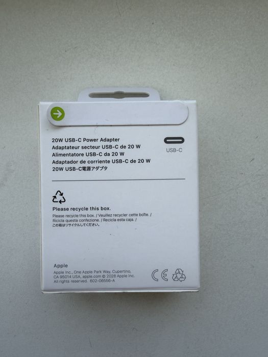 Адаптер Айфон 20W новый ориг