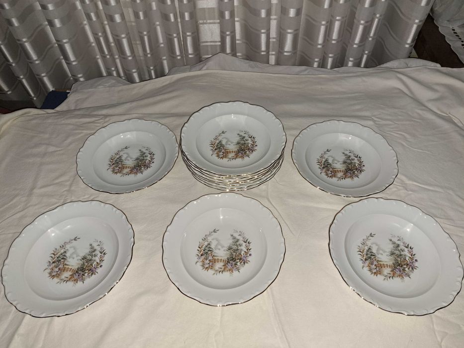 set de masa serviciu farfurii portelan Bavaria 12 persoane