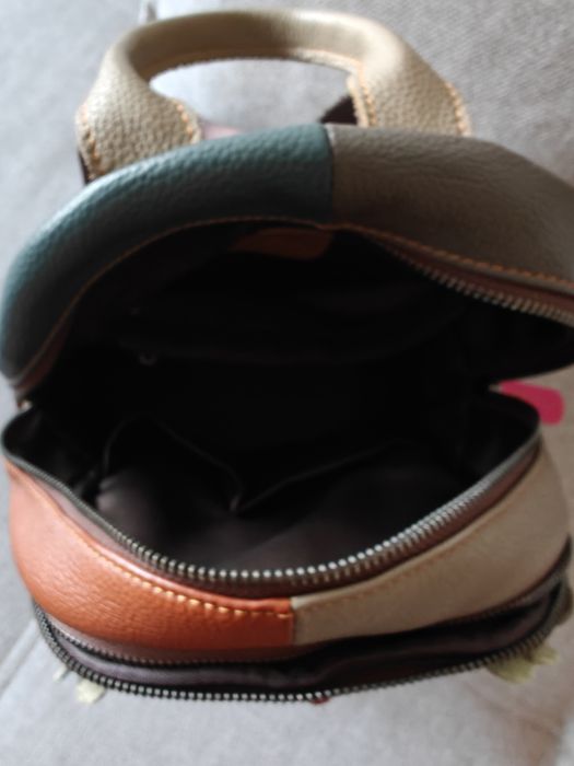 Rucsac multicolor piele naturala