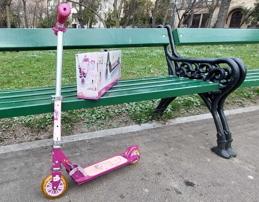 Oxelo Play 3 - scuter (trotineta) pentru copii (roz)