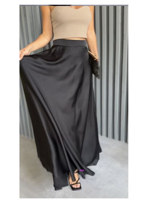 Продам атласную юбку черного цвета