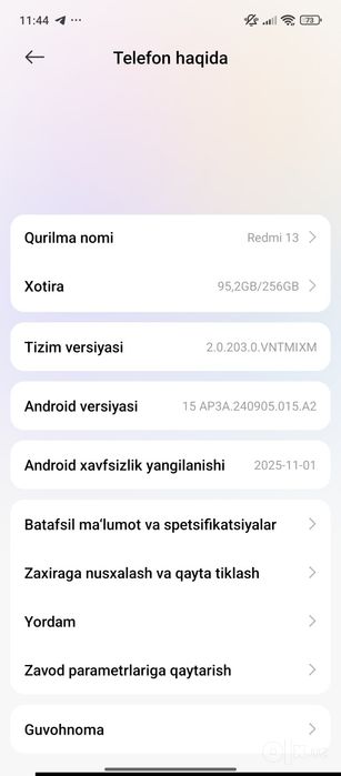 Redmi 13. Xotita 256 GB