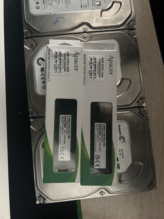 Озу 8г ддр3 2шт и жесткий диск 3шт