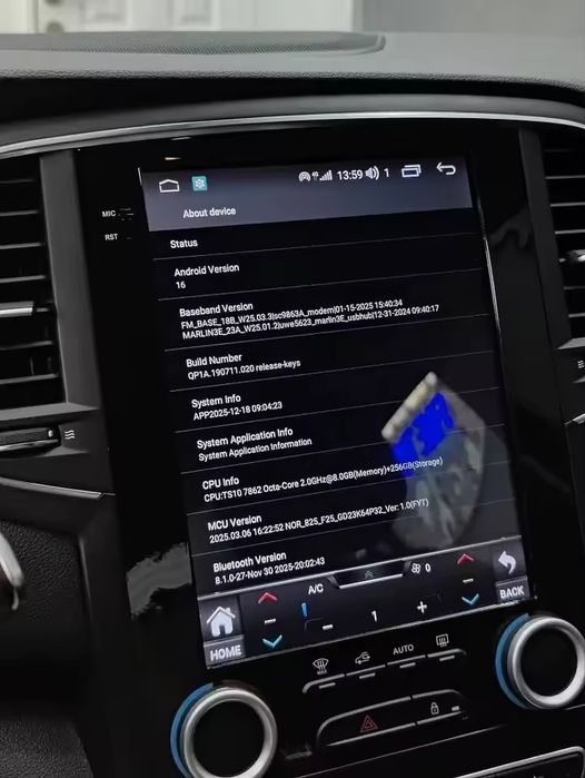Navigatie Android 15 Renault Megane 4 / Talisman Tip Tesla | QLED | CarPlay Wireless | DSP