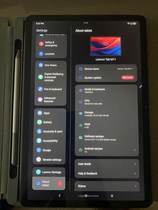 Lenovo Tab M11 128GB 4GB RAM