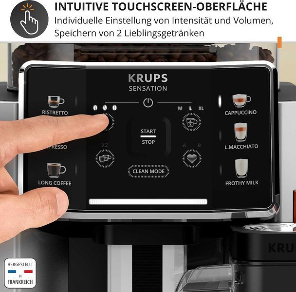 Кафеавтомат Кафемашина KRUPS SENSATION MILK EA912E, 6 Вида Напитки, 2 одини Гаранция, Нов