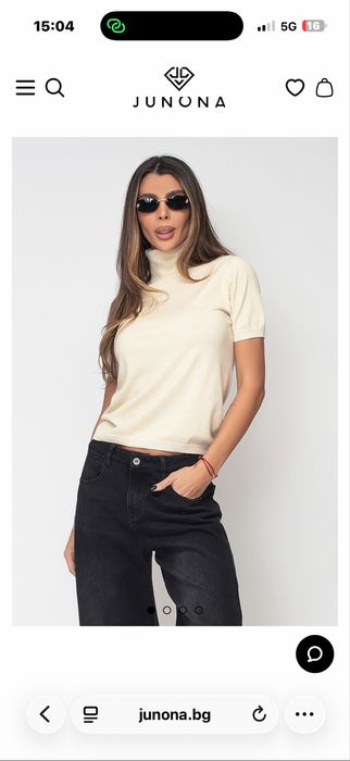 Блуза/тениска с полу яка