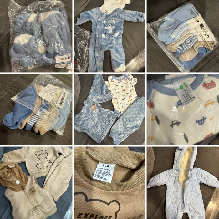 Чисто нови бебешки бодита, космонавти, пижамки, ромпъри, чорапки и др.