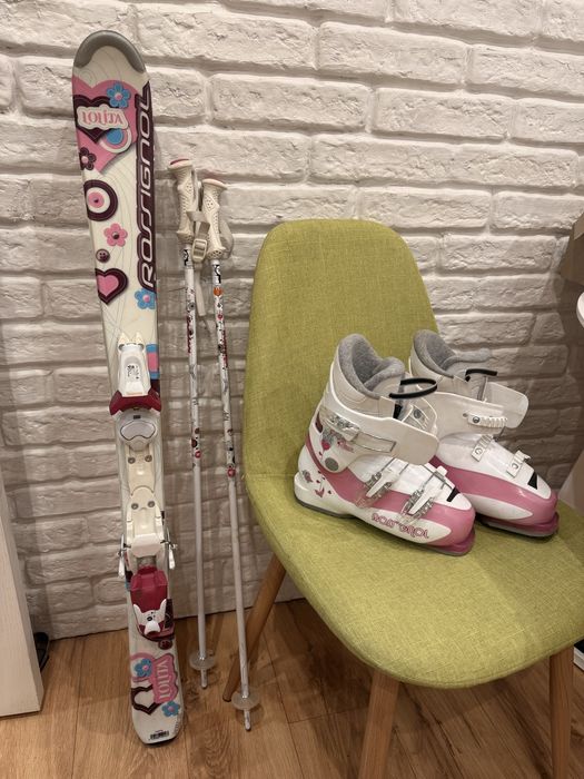 Комплект ски, щеки и ски обувки Rossignol