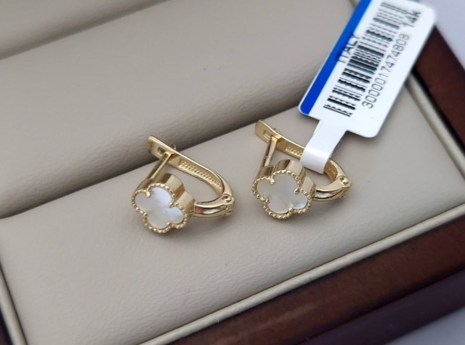 Золото серьги  бренд Van Cleef 1.67gr