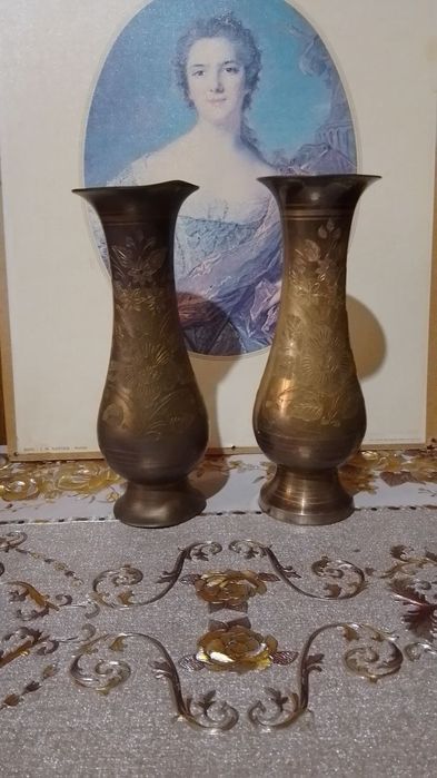 Чайник и вазы латунь для декора