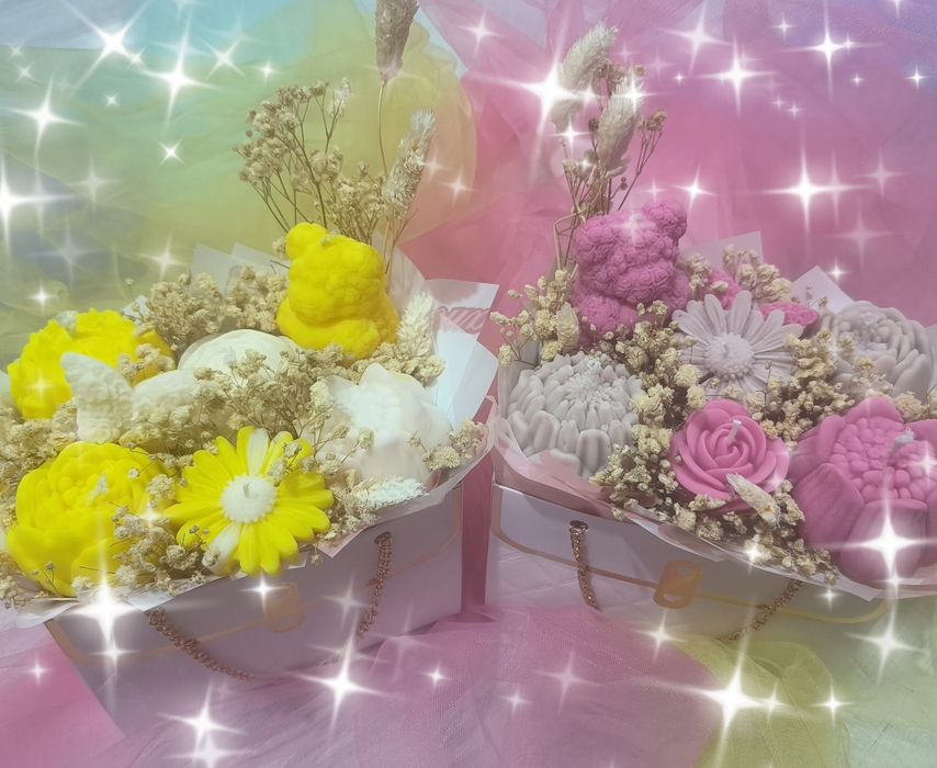 Букет от соеви свещи