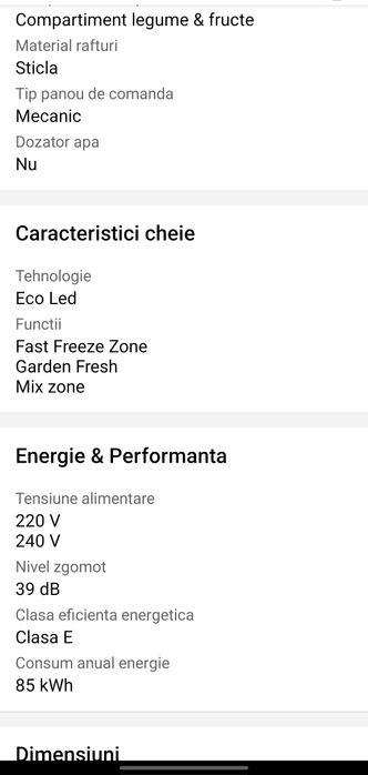 Frigider  Arctic ATF905WN, 89 l, Clasa E, H 85 cm