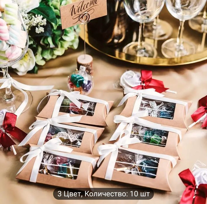 Прозрачная подарочная коробка, крафт бумага