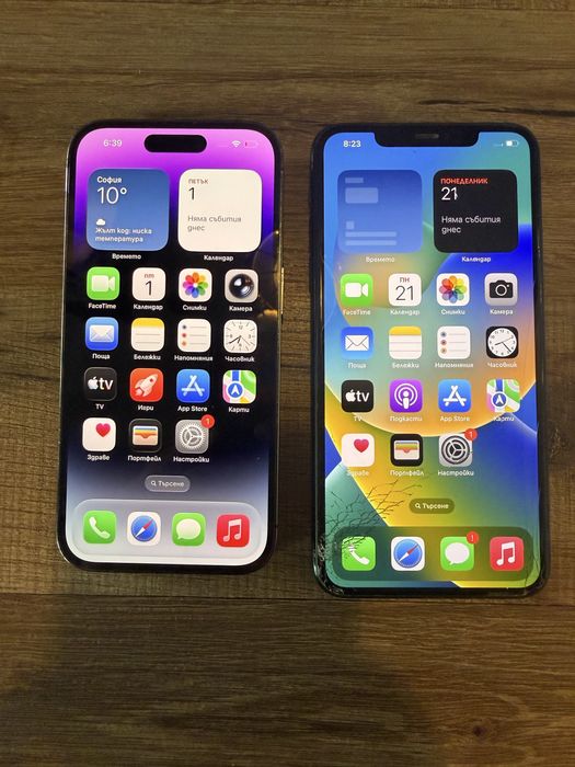 Iphone 14 pro 256 purple gb & Iphone 11 pro mac 64 gb green