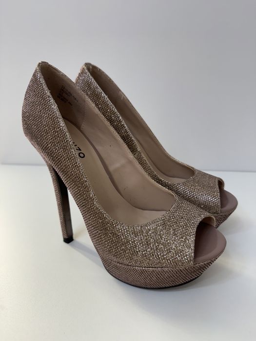 Туфли стрипы хилсты блестящие