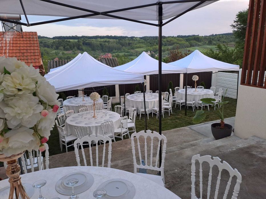 Pavilioane/mese/ scaune/decor pentru  nunti, botezuri, evenimente