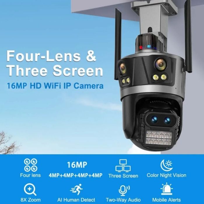 iCsee - 12MP - тройна камера, монтаж на таван или стена. Промоция