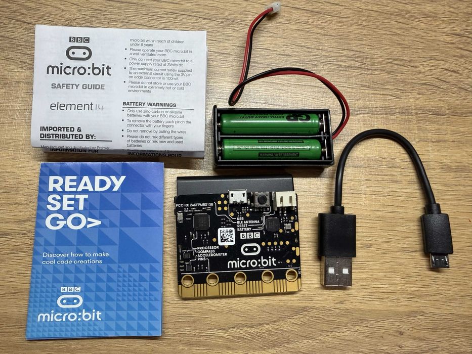 Micro:bit комплект платка с батерии и USB кабел 15см гр. София Банишора ...