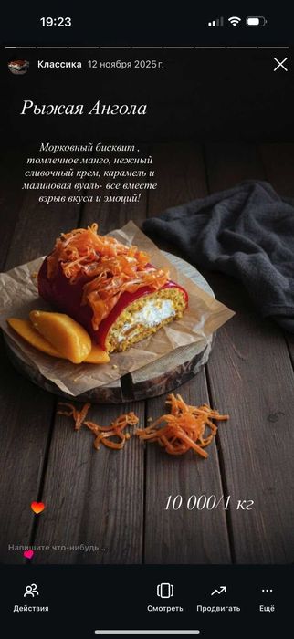 Торт Рыжая Ангола SAVI CAKE