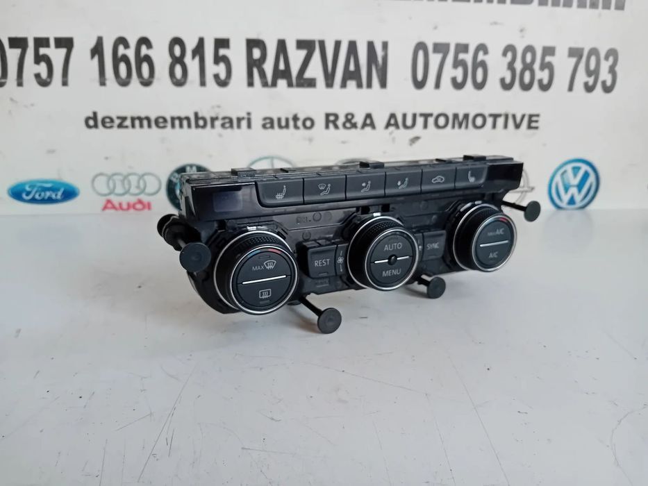 Panou Modul Comenzi Clima Dublu Climatronic Vw Passat B8 Arteon Cod 5G0907044DP Incalzire In Scaune