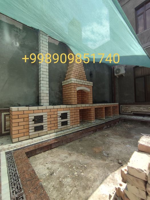 Летняя кухня Барбекю очаг Камин Пицца Печь