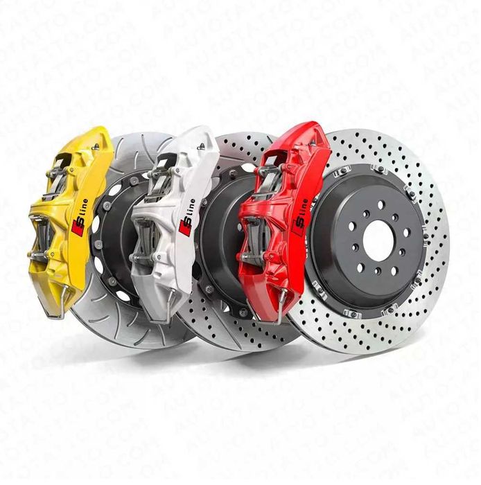 6 бр стикери Audi S line черни лепенки за спирачни апарати и декорация