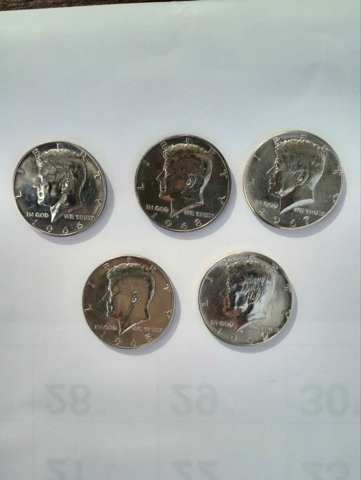 Монети, половин долар от 1965 - 69