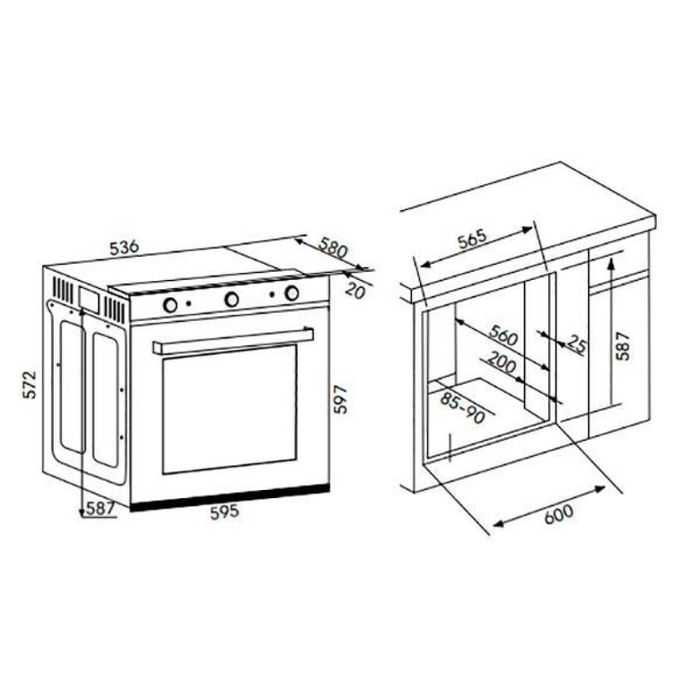Встраиваемая Духовка Goodwell- GWO 83 GSE 04 BG