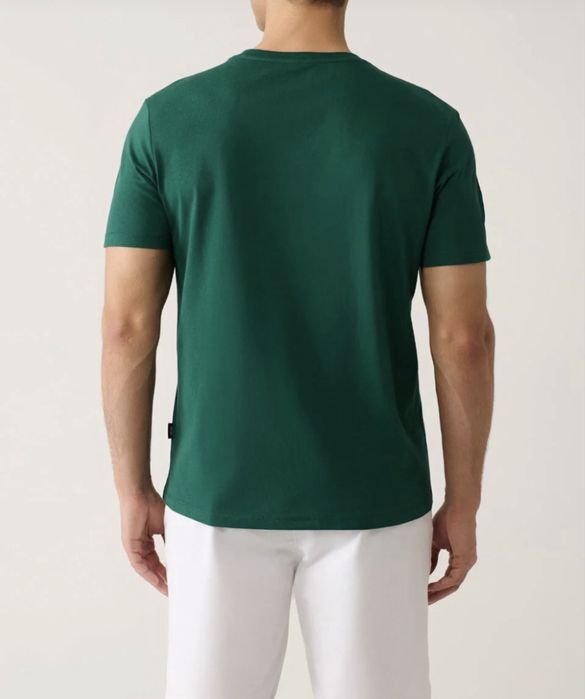 AVVA Мужская футболка цвета зеленый с круглым вырезом