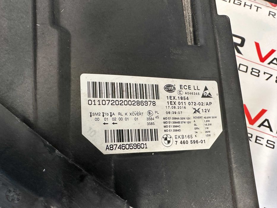 Фар фарове десен BMW 5 F10 F11 LCI М5 Face far farove БМВ 5 Ф10 Ф11