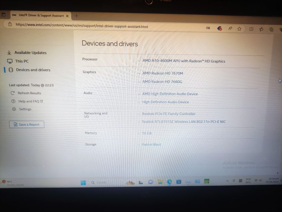 Dezmembrez HP Pavilion g6, 16 GB RAM și 1 TB hdd