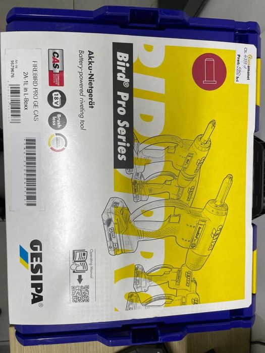 Masina de nituit piulite-nituibile FireBird Pro cu 1 baterie -N2-