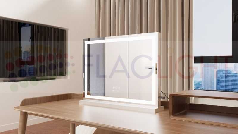 Огледало за гримиране тип Холивуд с лед осветление и димиране Топ цени