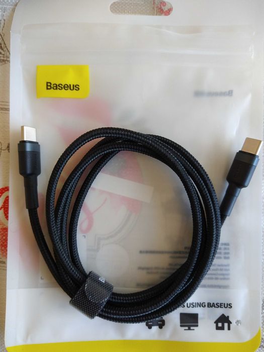 НОВИ! Baseus USB-C кабели 1м./2м. с текстилна оплетка