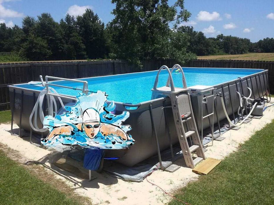 INTEX Каркасный бассейн Rectangular Ultra Frame Pool 975 x 488 x 132