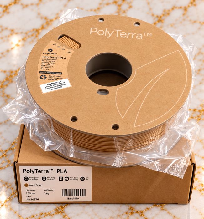 Polymaker PolyTerra PLA wood brown 1 kg filament 3D