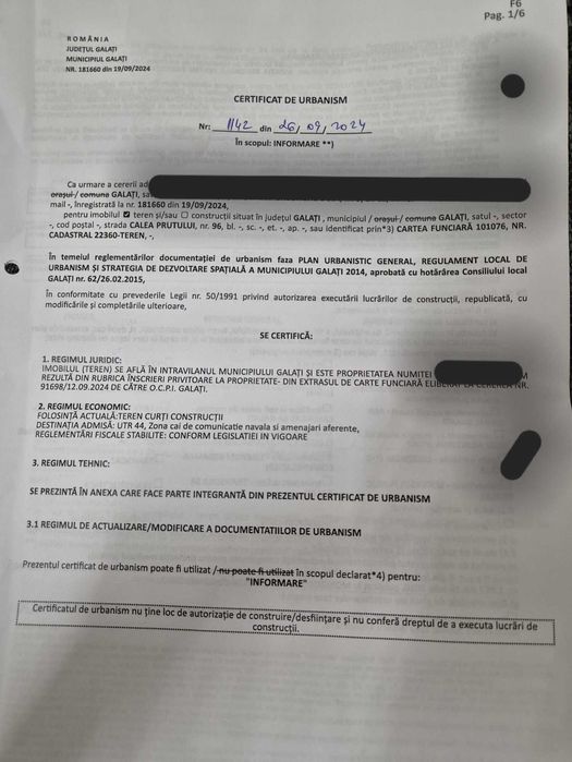 Teren Calea Prutului